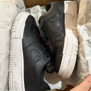 Nike Women's Black and White AF1